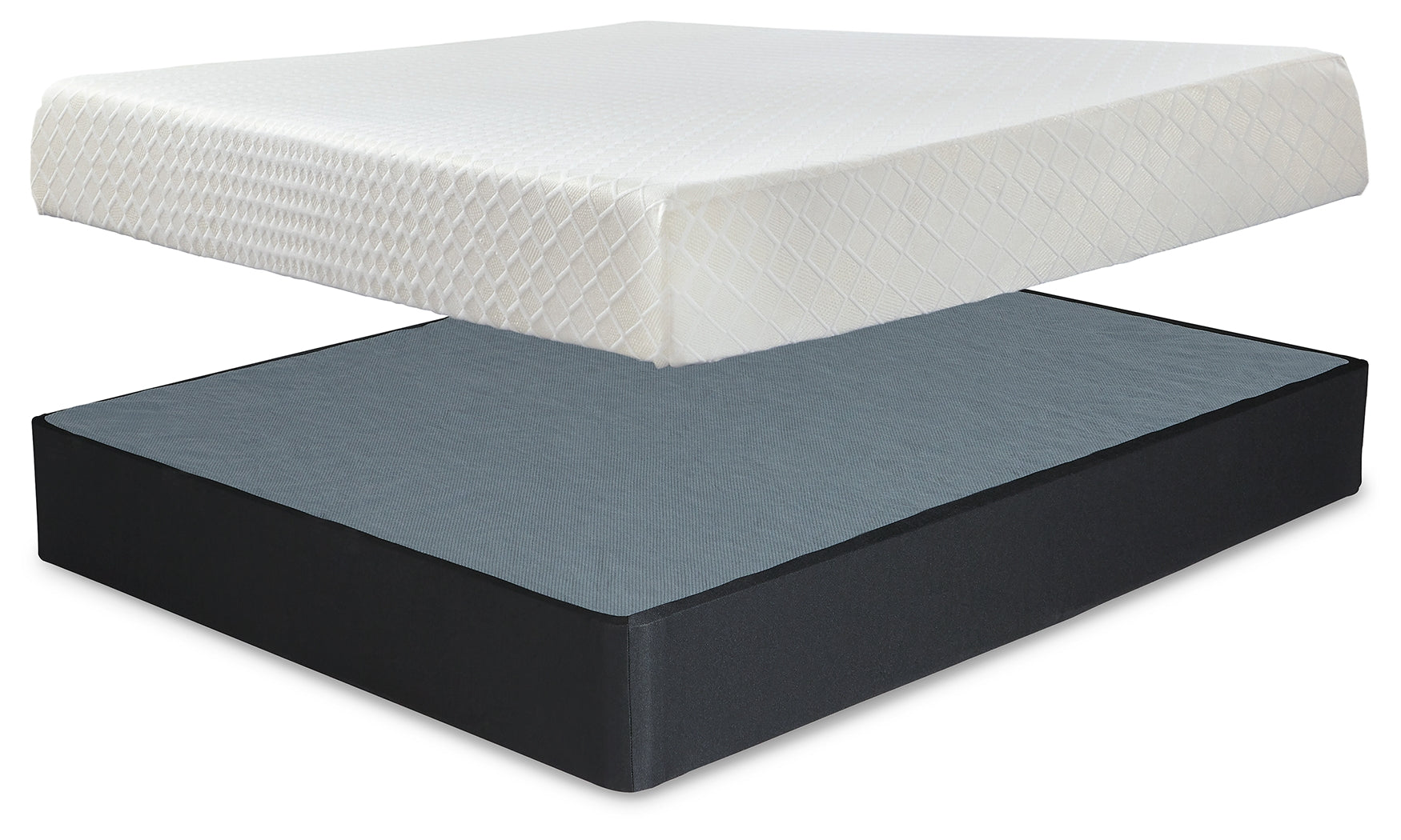 Hoover Furniture Outlet - Ashley Furniture - 10 Inch Chime Memory Foam King Mattress and Foundation - King Mattress and Foundation - M699M1