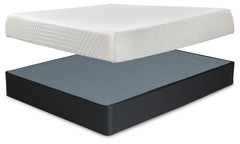 Hoover Furniture Outlet - Ashley Furniture - 10 Inch Chime Memory Foam King Mattress and Foundation - King Mattress and Foundation - M699M1