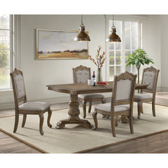 Madison Park Dining Side Chair with Beige Fabric in Walnut (2 Per Carton) – SKU D-10460-5-SC | Elements