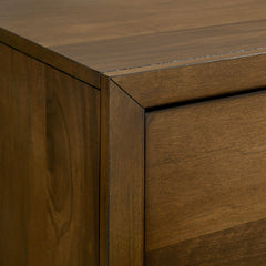 Malibu Bench with Grey Fabric in Walnut