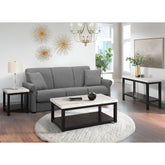 Marcello White Rectangular Coffee Table W/ Casters ISTA3 Packaging – SKU CML100CTE | Elements
