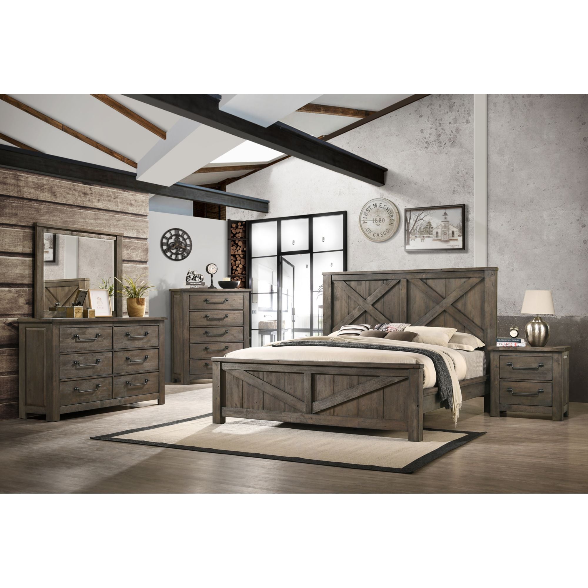 Maverick Dresser & Mirror Grey – SKU MV500DRMR | Elements