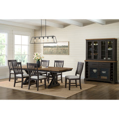 Montrose Dining Table with 20" Leaf in Espresso and Brown
