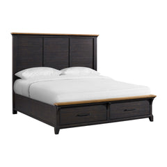 Montrose King Storage Bed in Espresso & Brown