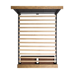 Montrose Queen Storage Bed in Espresso & Brown