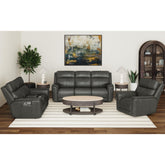 Mustang P3 Sofa with DDT, Wireless Chargerin Aline Anthracite – SKU U-16110-11431-308PPP | Elements