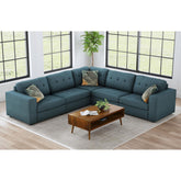 Options One RHF Chair in Palmer Plus Teal with 1 Pillow 20" – SKU U-15020-11407-150 | Elements