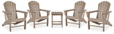 Hoover Furniture Outlet - Ashley Furniture - Sundown Treasure 4 Adirondack Chairs and Outdoor End Table - 4 Adirondack Chairs and Outdoor End Table - P014P2