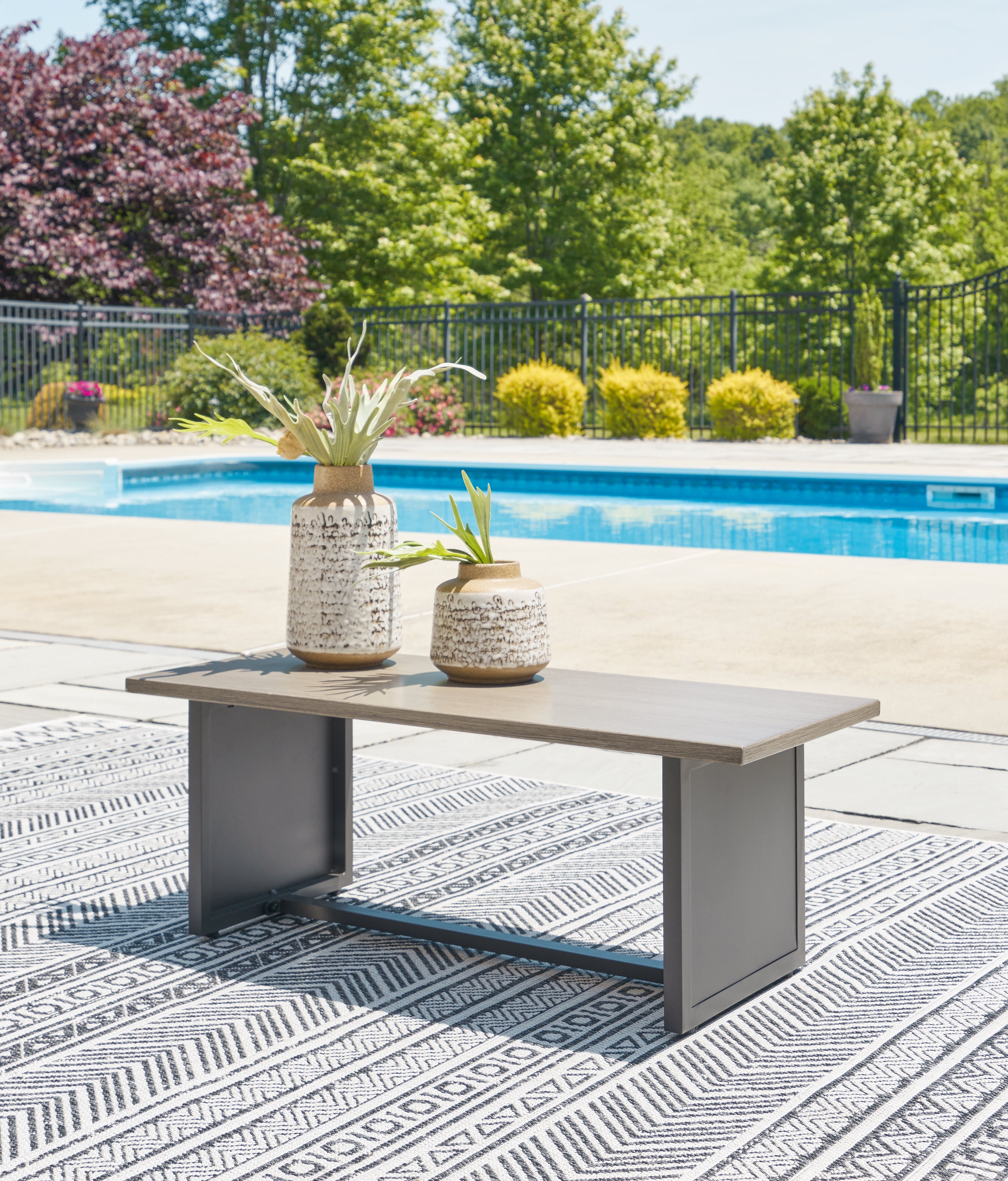 Hoover Furniture Outlet - Ashley Furniture - Bree Zee Outdoor End Table - Rectangular End Table - P160-703