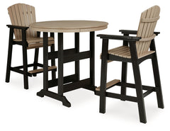 Hoover Furniture Outlet - Ashley Furniture - Fairen Trail Outdoor Counter Height Dining Table with 2 Barstools - Outdoor Counter Height Dining Table with 2 Barstools - P211B2