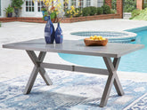 Hoover Furniture Outlet - Ashley Furniture - Half Moon Beach Outdoor Dining Table - RECT Dining Table w/UMB OPT - PCP418-625