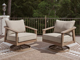 Hoover Furniture Outlet - Ashley Furniture - Harmony Headlands Outdoor Swivel Lounge with Cushion - Swivel Lounge w/ Cushion - PCP428-821