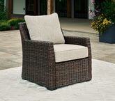 Hoover Furniture Outlet - Ashley Furniture - Brook Ranch Outdoor Lounge Chair with Cushion - Lounge Chair w/Cushion (1/CN) - P465-820