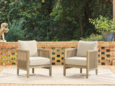 Hoover Furniture Outlet - Ashley Furniture - Spooners Cove Outdoor Lounge Chair with Cushion (Set of 2) - Lounge Chair w/Cushion (Set of 2) - PCP469-820