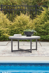 Hoover Furniture Outlet - Ashley Furniture - Ocean Beach Outdoor Coffee Table - Round Cocktail Table - PCP510-708