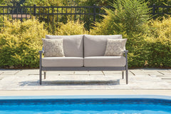 Hoover Furniture Outlet - Ashley Furniture - Ocean Beach Outdoor Loveseat with Cushion - Loveseat w/Cushion - PCP510-835