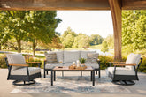 Hoover Furniture Outlet - Ashley Furniture - Carmel Highlands Outdoor Sofa/Chairs/Table (Set of 4) - Sofa/Chairs/Table Set (4/CN) - PCP513-081