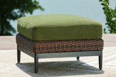 Hoover Furniture Outlet - Ashley Furniture - Horizon Hall Outdoor Ottoman with Cushion - Ottoman with Cushion - P572-814