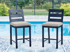 Hoover Furniture Outlet - Ashley Furniture - East Beach Outdoor Counter Height Bar Stool (Set of 2) - Barstool (Set of 2) - PCP587-124