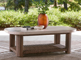 Hoover Furniture Outlet - Ashley Furniture - Dolan Creek Outdoor Coffee Table - Rectangular Cocktail Table - PCP610-701