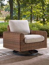 Hoover Furniture Outlet - Ashley Furniture - Dolan Creek Outdoor Swivel Lounge Chair with Cushion - Swivel Lounge w/ Cushion - PCP610-821
