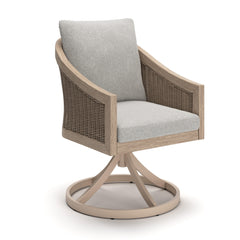 Hoover Furniture Outlet - Ashley Furniture - Thunder Trails Outdoor Swivel Chair (Set of 2) - Swivel Chair w/Cushion (Set of 2) - PCP612-602A