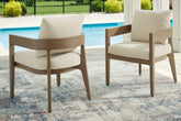 Hoover Furniture Outlet - Ashley Furniture - Serene Bay Outdoor Dining Arm Chair with Cushion (Set of 2) - Arm Chair With Cushion (Set of 2) - P671-601A
