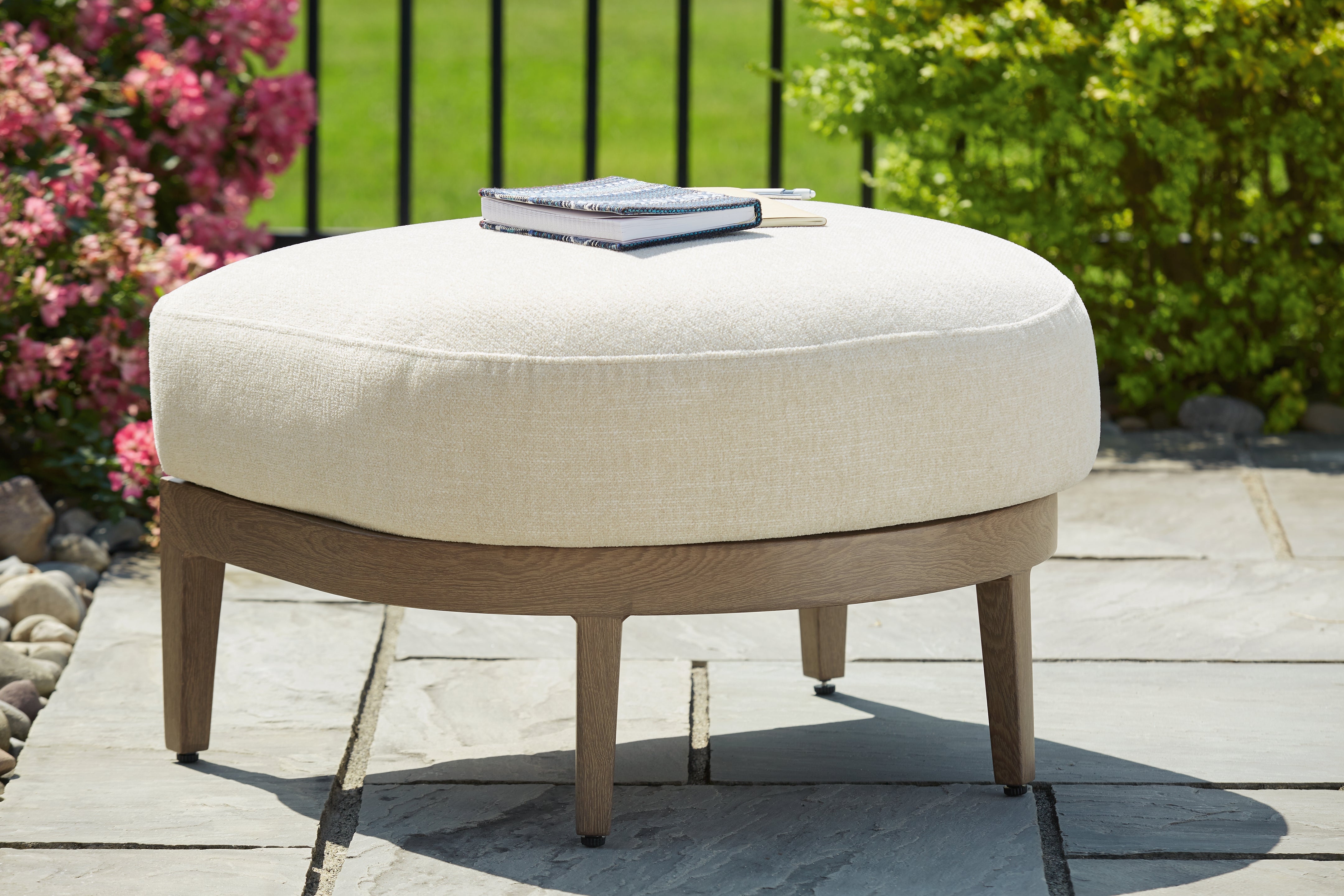 Hoover Furniture Outlet - Ashley Furniture - Serene Bay Outdoor Ottoman with Cushion - Ottoman with Cushion - P671-814