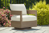 Hoover Furniture Outlet - Ashley Furniture - Serene Bay Outdoor Swivel Glider Chair with Cushion - Swivel Glider Chair w/Cushion - P671-821