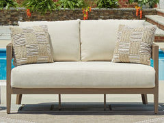 Hoover Furniture Outlet - Ashley Furniture - Serene Bay Outdoor Loveseat with Cushion - Loveseat w/Cushion - P671-835