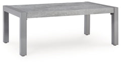 Hoover Furniture Outlet - Ashley Furniture - Hurley Park Outdoor Coffee Table - Rectangular Cocktail Table / Gray - PCP695-701