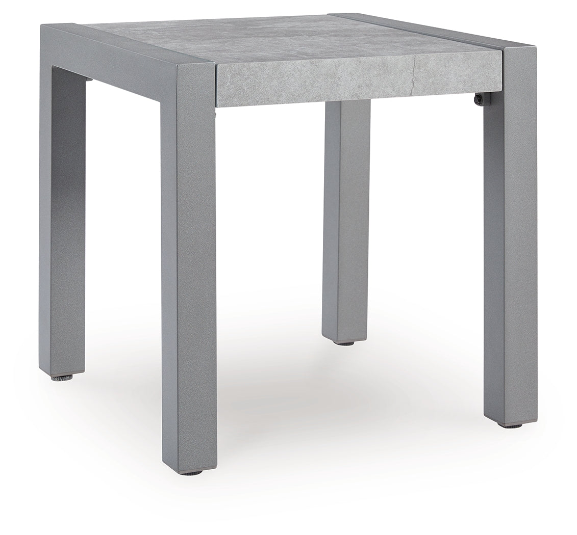 Hoover Furniture Outlet - Ashley Furniture - Hurley Park Outdoor End Table - Square End Table / Gray - PCP695-702