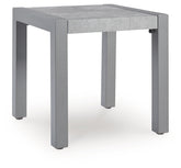 Hoover Furniture Outlet - Ashley Furniture - Hurley Park Outdoor End Table - Square End Table / Gray - PCP695-702