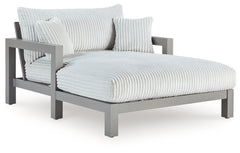 Hoover Furniture Outlet - Ashley Furniture - Hurley Park Outdoor Chaise Lounge with Cushion - Chaise Lounge with Cushion / Gray - PCP695-815