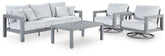Hoover Furniture Outlet - Ashley Furniture - Hurley Park Outdoor Sofa, 2 Lounge Chairs and Coffee Table - Outdoor Sofa, 2 Lounge Chairs and Coffee Table - PCP695P2