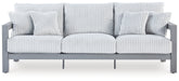 Hoover Furniture Outlet - Ashley Furniture - Hurley Park Outdoor Sofa with Cushion - Sofa with Cushion / Gray - PCP695-838