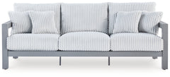 Hoover Furniture Outlet - Ashley Furniture - Hurley Park Outdoor Sofa with Cushion - Sofa with Cushion / Gray - PCP695-838