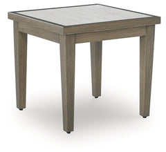 Hoover Furniture Outlet - Ashley Furniture - Rainier Ranch Outdoor End Table - Square End Table / Brown/Beige - P701-702
