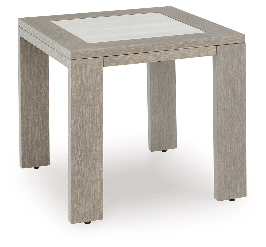 Hoover Furniture Outlet - Ashley Furniture - Kimpton Isle Outdoor End Table - Square End Table / Brown - P704-702