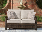 Hoover Furniture Outlet - Ashley Furniture - Monterey Point Outdoor Loveseat with Cushion - Loveseat w/Cushion - PCP760-835