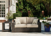 Hoover Furniture Outlet - Ashley Furniture - Coastline Bay Outdoor Loveseat with Cushion - Loveseat w/Cushion - P784-835