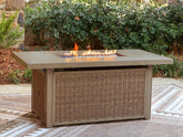 Hoover Furniture Outlet - Ashley Furniture - Laguna Heights Outdoor Fire Pit Table - Rectangular Fire Pit Table - PCP790-773