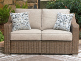 Hoover Furniture Outlet - Ashley Furniture - Laguna Heights Outdoor Loveseat with Cushion - Loveseat w/Cushion - PCP790-835