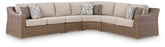 Hoover Furniture Outlet - Ashley Furniture - Laguna Heights 4-Piece Outdoor Sectional - 4-Piece Outdoor Sectional - PCP790P2