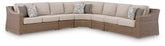 Hoover Furniture Outlet - Ashley Furniture - Laguna Heights 5-Piece Outdoor Sectional - 5-Piece Outdoor Sectional - PCP790P3