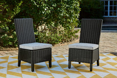 Hoover Furniture Outlet - Ashley Furniture - Beachcroft Outdoor Side Chair with Cushion (Set of 2) - Side Chair with Cushion (Set of 2) - P792-601