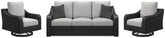 Hoover Furniture Outlet - Ashley Furniture - Beachcroft Outdoor Sofa and 2 Lounge Chairs - Outdoor Sofa and 2 Lounge Chairs - P792P8