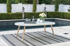 Hoover Furniture Outlet - Ashley Furniture - Seton Creek Outdoor Dining Table - Oval Dining Table w/UMB OPT - P798-625