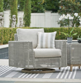 Hoover Furniture Outlet - Ashley Furniture - Seton Creek Outdoor Swivel Lounge with Cushion - Swivel Lounge w/ Cushion - P798-821