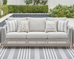 Hoover Furniture Outlet - Ashley Furniture - Seton Creek Outdoor Sofa with Cushion - Sofa with Cushion - P798-838